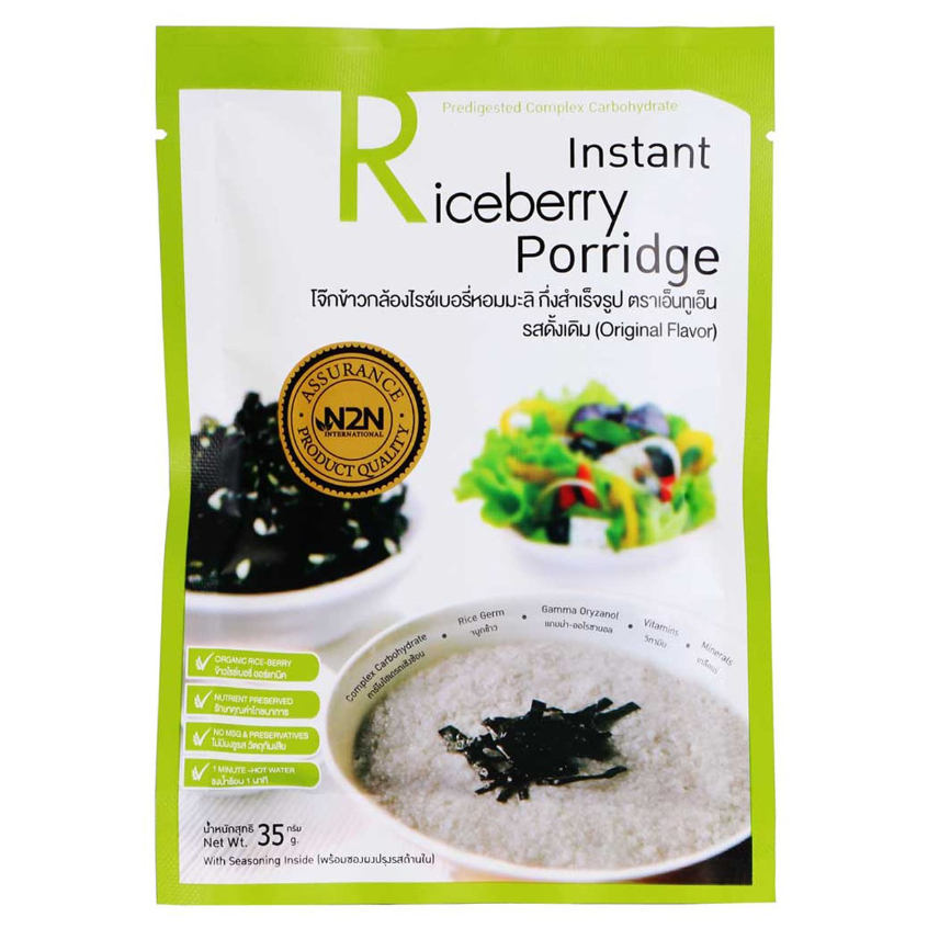 N2N โจ๊กข้าวต้มไรซ์เบอร์รี่ชงสำเร็จ รสดั้งเดิม Instant Riceberry Rice Porridge Original Flavor (1 x 35gm)