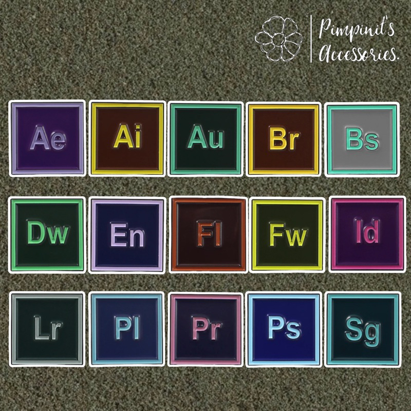 ✿ ร้านในไทยพร้อมส่ง : เข็มกลัดเซ็ทโปรแกรมคอมพิวเตอร์ต่างๆ | SET OF COMPUTER PROGRAMS Enamel Brooch P