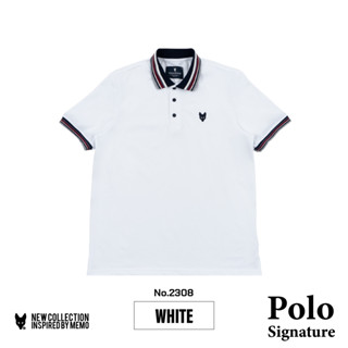 Memo By AEIOU เสื้อโปโล ⬜️ สีขาว Memo🦊 Premium Polo Signature สินค้าลิขสิทธิ์แท้ WHITE