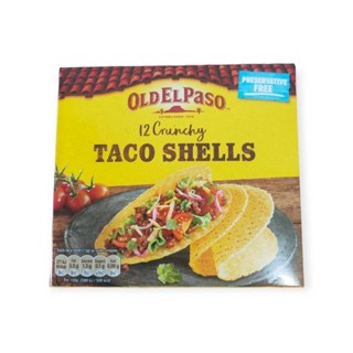 Old El Paso Taco Shell 156g.ทาโก้ เชลส์ แผ่นแป้งข้าวโพดอบกรอบ 156 กรัม