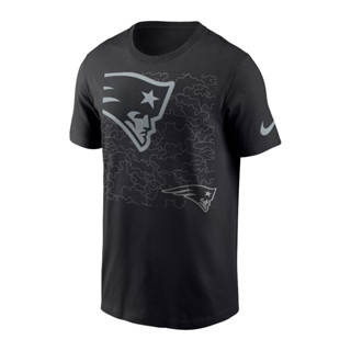 ใหม่แท้ นําเข้า พร้อมส่ง✅ Nike Mens New England Patriots Reflective Black T-Shirt