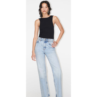 ส่งต่อ👗ZARA STRAIGHT-FIT HIGH-WAIST Jean (size eu32us25/เอว25สะโพก35ไม่เกินนี้ค่ะ)