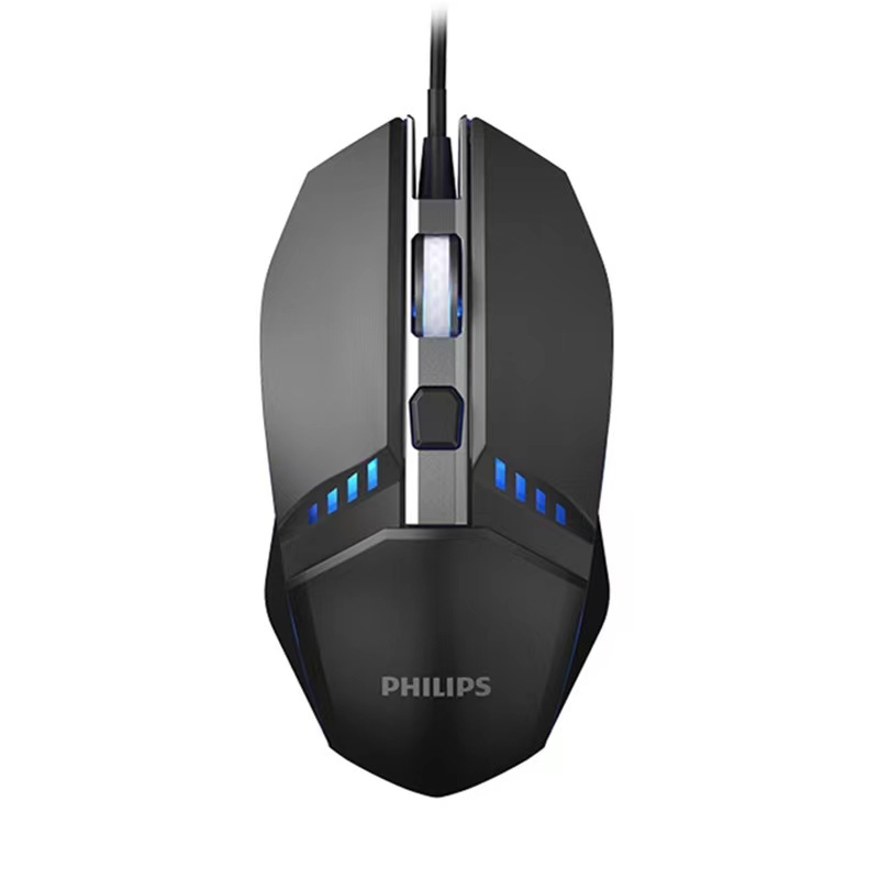 Philips SPK9401เมาส์แบบมีสาย USB สำหรับเล่นเกม แล็ปท็อปสำหรับเล่นเกม เดสก์ท็อป โฮมออฟฟิศ ธุรกิจ