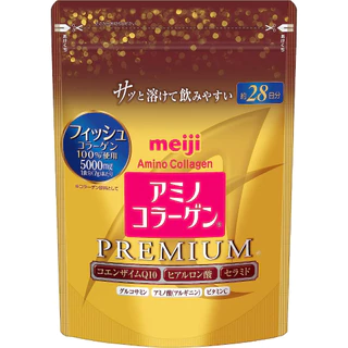 Meiji Amino Collagen premium เมจิ อะมิโน คอลลาเจน พรีเมียม สีทอง 196 g 28วัน ของแท้ จากญี่ปุ่น 🇯🇵 made in Japan
