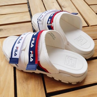 FILA EXISTING V2 สี OFF WHITE เบอร์ 7 รองเท้าแตะแบบสวม มือสอง ใส่ครั้งเดียว