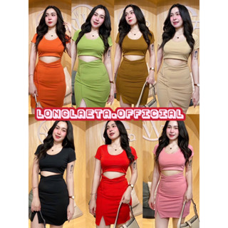 waistline dress เดรสสั้นแขนสั้นรัดรูปดีเทลเปิดหน้าท้องโชว์ความเซกซี่เบาๆ ชุดตามหา