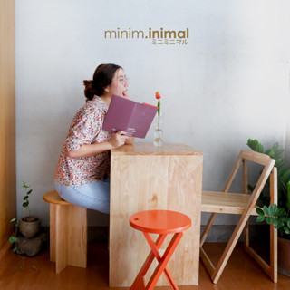 Minit001- โต๊ะไม้ยางพาราไม้แผ่น ( เฉพาะโต๊ะ )