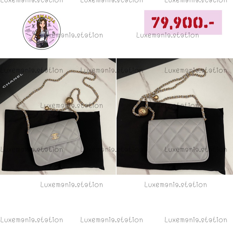 👜: New!! Chanel Belt Bag Grey with Adjustible Ball‼️ก่อนกดสั่งรบกวนทักมาเช็คสต๊อคก่อนนะคะ‼️
