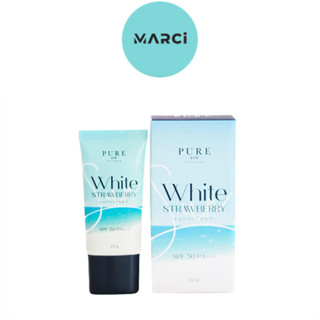 PURE White Strawberry Sunscreen SPF 50 PA+++ กันแดดเพียว กันแดดผสมรองพื้น [20 g.]