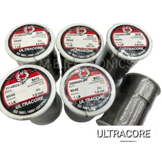 ตะกั่วบัดกรี ULTRACORE 1LB ขนาดเส้น 0.5mm 0.6mm 0.8mm 1mm 1.2mm ราคา1ม้วน