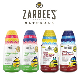 Zarbees, Childrens Cough Syrup + Mucus, Dark Honey, Daytime &amp; Nightime, Natural Mixed Berry, 4 fl oz (118 ml)