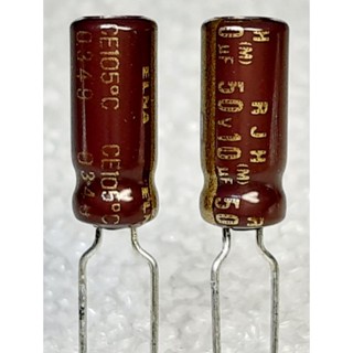 Elna 10uf 50v (ราคา10ตัว) capacitor ตัวเก็บประจุ คาปาซิเตอร์