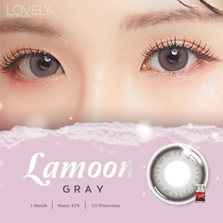 คอนแทคเลนส์  Lamoon สีเทา  gray Lovelylens bigeye บิ๊กอาย