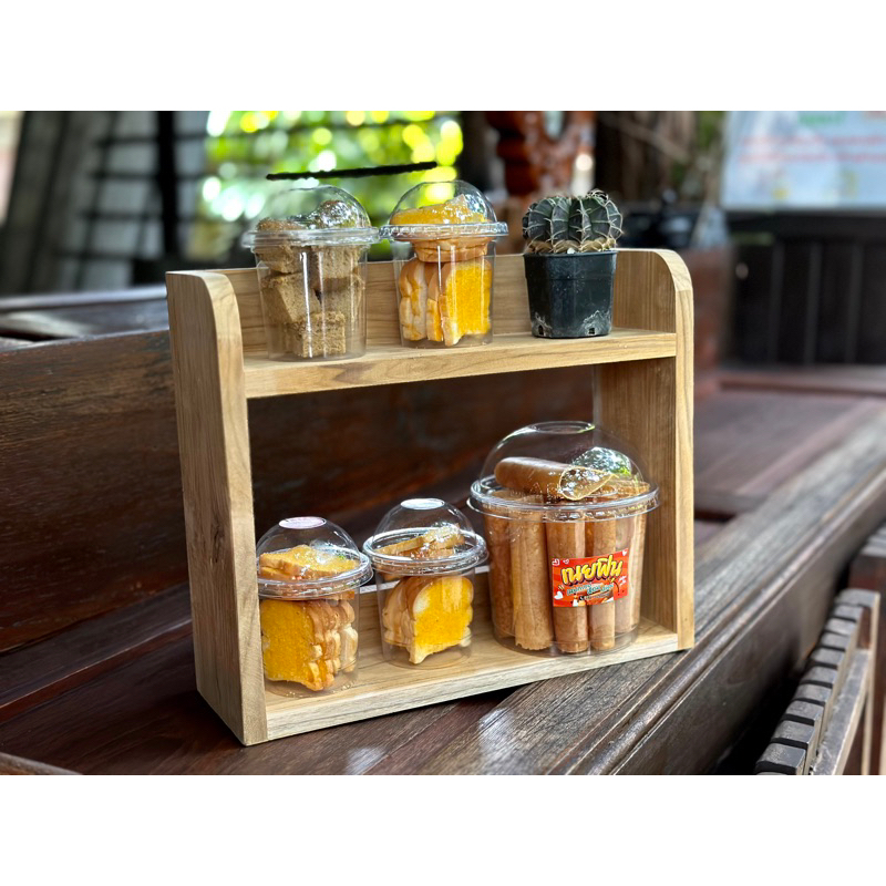 ชั้นวางของ minimol  วางแคสตัส ขนม จากไม้สัก🌻🌨️🥕