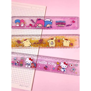 (พร้อมส่ง) ไม้บรรทัดกากเพชร ซานริโอ้ - Sanrio Ruler มี 6 ลาย