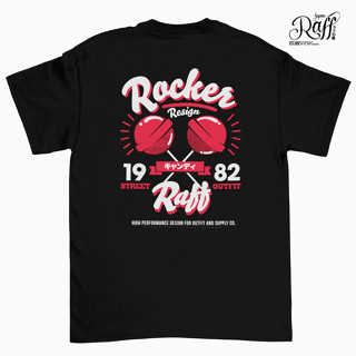 RAFF CLOTHING เสื้อยืดผู้ชาย เสื้อยืด คอกลม แขนสั้น พิมพ์ลาย ROCKER