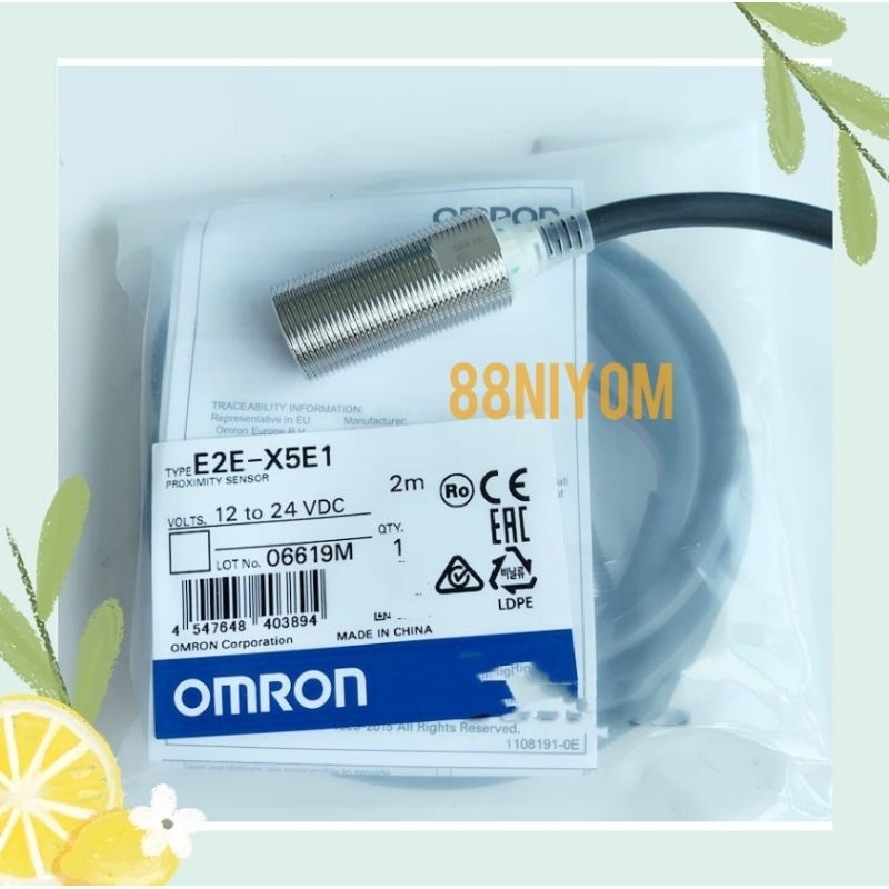 Proximity Switch E2E-X5E1ของแท้12-24vdc 3สาย ออกบิลได้