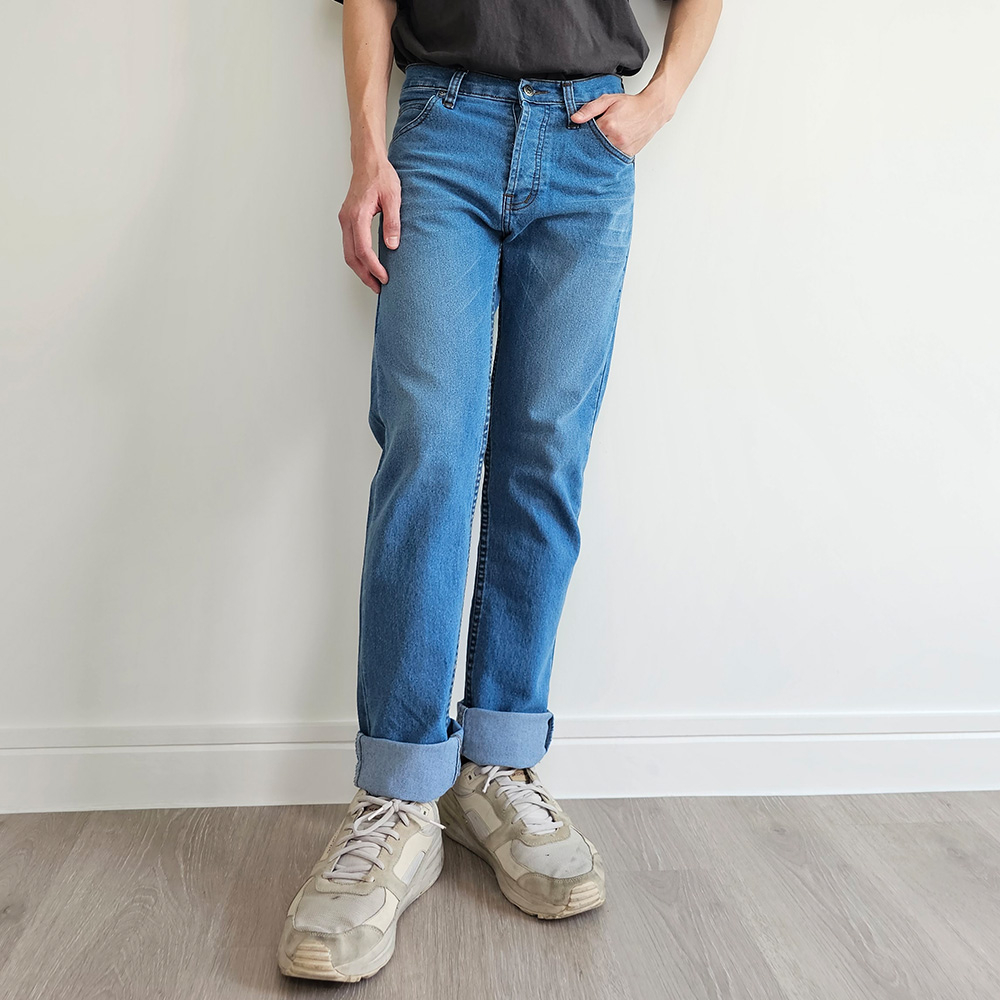 ใส่โค้ด GDZDEC1 ลด 15% Golden Zebra Jeans กางเกงยีนส์ชายผ้ายืดทรงขากระบอกเล็กสียีนส์ซีด แฟชั่นผู้ชายY2K #206