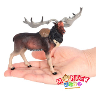 Monkey Toys - โมเดลสัตว์ กวางไอริช Megaloceros ขนาด 13.50 CM (จากหาดใหญ่)