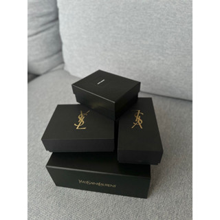 กล่องแบรนด์เนมYSLแท้โลโก้ทองจากช็อปมือสองสภาพดี+ซองใบเสร็จYSL