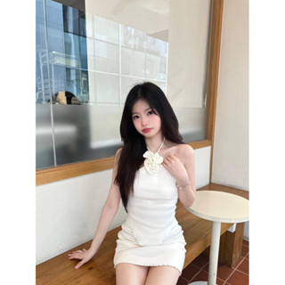 Migule (มิเกล) - White 🍦🧁⛲️✨ ชุดเซ็ตผ้ายืดพร้อมตกแต่งด้วยดอกไม้