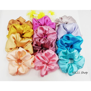 NK21 โดนัทรัดผม หนังยางรัดผม ผ้าซาติน Satin Scrunchies,Hair accessories, Scrunchy