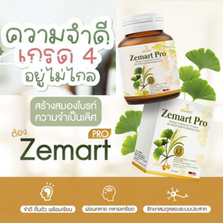 "เกรด 4 อยู่ไม่ไกล" Zemart Pro อาหารเสริมบำรุงสมอง สูตรเด็ดเร่งจำ เหมาะกับคนที่ใช้สมองหนัก กาบ้า ใบแปะก๊วย วิตามินบี