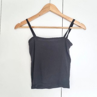 เสื้อสายเดี่ยว วินเทจ เสื้อซับใน สีดำ มือสอง