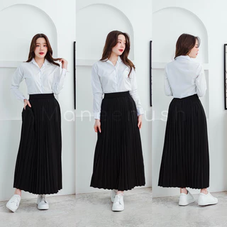 เสื้อเชิ้ตแขนยาวผู้หญิง สีขาวนวล ทรงเข้ารูป เสื้อนักศึกษามุสลิม