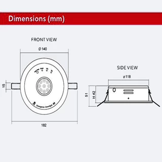 SUNNY Emergency Light โคมไฟฉุกเฉิน รุ่น EDLS09-3R แบบฝังฝ้า สำรองไฟได้นาน 3 ชม. | [แถมฟรีรีโมท]