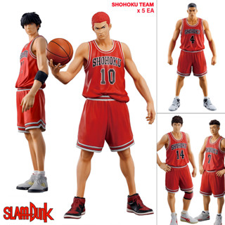 Figure Slam Dunk สแลมดังก์ Shohoku Team ทีมบาสเก็ตบอลโรงเรียนมัธยม โชโฮคุ เซ็ต 5 ตัว Set 5 in 1 Starting Member โมเดล