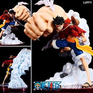 ฟิกเกอร์ One Piece วันพีช เต็มพิกัดสลัดจอมลุย Monkey D Luffy มังกี้ ดี ลูฟี่ กลุ่มโจรสลัดหมวกฟาง Bound Man Gear 3 Figure