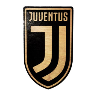 ป้ายตกแต่งติดผนัง ยูเวนตุส juventus ลายไม้เคลือบเงา