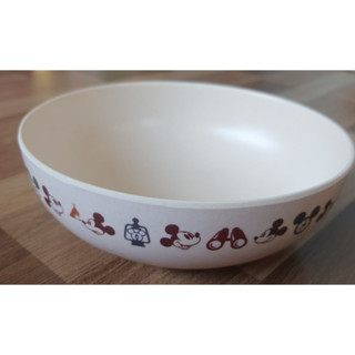 Disney Mickey Mouse Bamboo Fiber Bowl ถ้วยมิกกี้เม้าส์ ใส่อาหาร ของแท้จากญี่ปุ่น Size : 16 cm