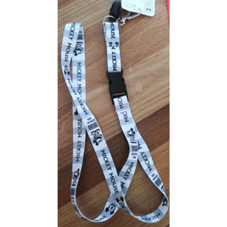 Mickey mouse Neck Strap สายคล้องบัตร คล้องคอ มิกกี้เม้าส์ ของแท้จากญี่ปุ่น Size : 53.5 cm