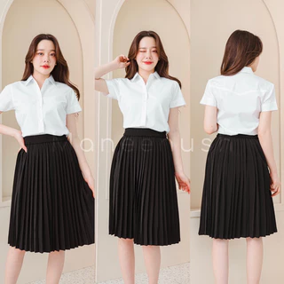 เสื้อนักศึกษาแขนสามเหลี่ยม หลังแหลม สีขาวนวล/ขาวสว่าง ไซส์ 34”-56” เสื้อนิสิต ทรงเข้ารูป มีรังดุม