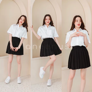 กระโปรงพลีท ยาว 14", 16" Freesize(เอว23-30) กระโปรงนักศึกษา