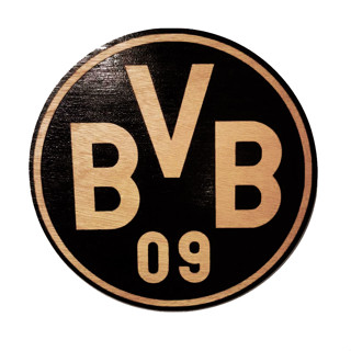 ป้ายตกแต่งติดผนัง ดอร์ทมุน BVB  ลายไม้เคลือบเงา