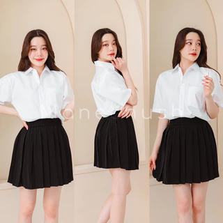กระโปรงพลีท ยาว 14", 16" Freesize(เอว23-30) กระโปรงนักศึกษา
