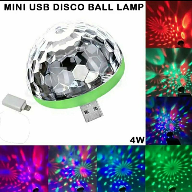 ไฟดีสโก้ ไฟเทค กระพริบตามจังหวะเพลง พกพาง่าย USB LED Mini Disco สินค้าพร้อมส่ง