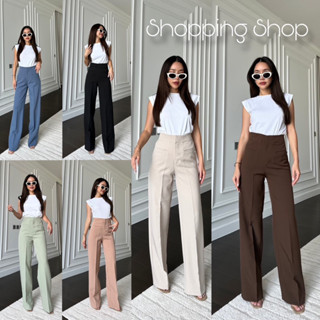กระเป๋าคู่ขอบเรียบ PT146-1 Nicki high-waist pant