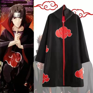 อะนิเมะ Naruto Akatsuki Uchiha Itachi Sasukes Cape สำหรับชุดคอสเพลย์, ขนาด S-XXL