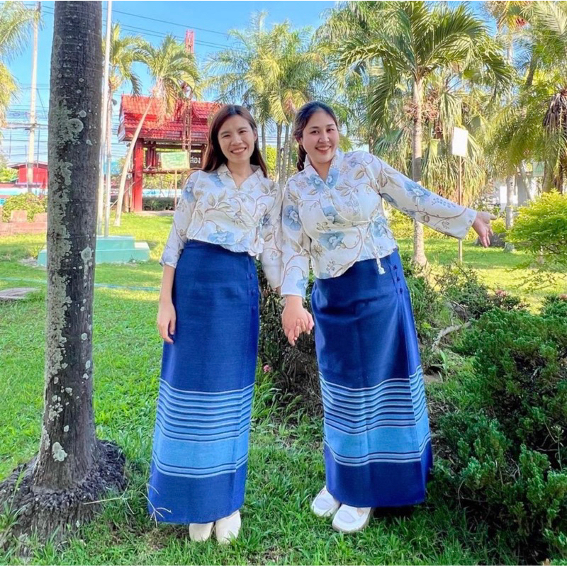 ผ้าถุงสำเร็จอัดกาว แบบป้ายติดตะขอกระดุม ผ้าฝ้ายแท้ทอมือ รุ่นขนมชั้นคอลเลคชั่น ราคา ถูกที่สุด ดีลบีเคเค แกลเลอรีภาพที่ 2