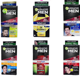 🧛(กล่อง 6 ซอง) Garnier Men การ์นิเย่ เมน เซรั่มบำรุงผิว สำหรับผู้ชาย แบบซอง ฝาหมุน 7 กรัม