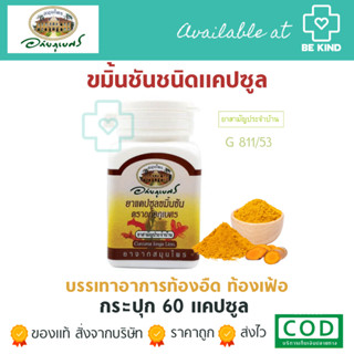 ขมิ้นชันแคปซูล ตราอภัยภูเบศร ABHAIBHUBEJHR TURMERIC CAPSULE 60แคปซูล