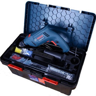 BOSCH GSB550 ชุดสว่านเจาะกระแทก 13มิล. บ๊อช แถมฟรีดอกไขควงสีทอง FisherMan Box