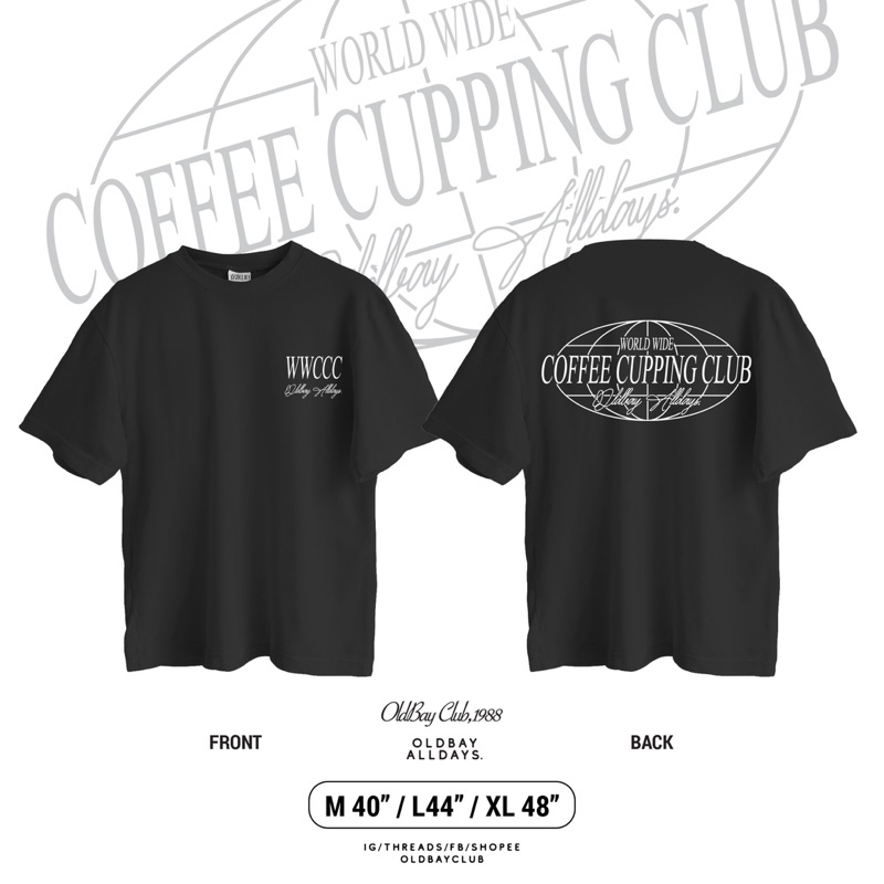 OLDBAY® Oversize Tees “World Wide Coffee Cupping Club "