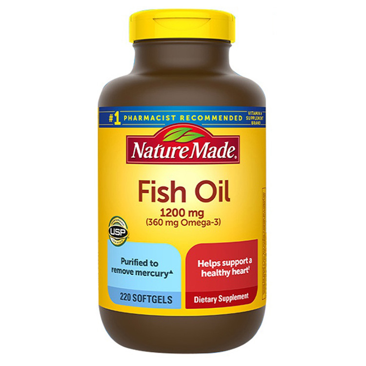 (Exp.07/2028)Nature Made Fish Oil 1200 mg 220 เม็ด