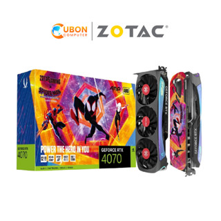 การ์ดจอ VGA ZOTAC GAMING GEFORCE RTX 4070 AMP AIRO SPIDERMAN - 12GB GDDR6X ประกันศูนย์ 3 ปี