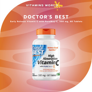 Doctors Best, Early Release Vitamin C with PureWay-C, 500 mg, 60 Tablets(V.3061)